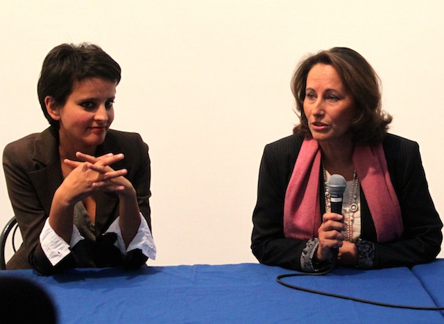 Najat Valaud-Belkacem et Ségolène Royal lors du précédent déplacement de la socialiste dans le Rhône - LyonMag- DR