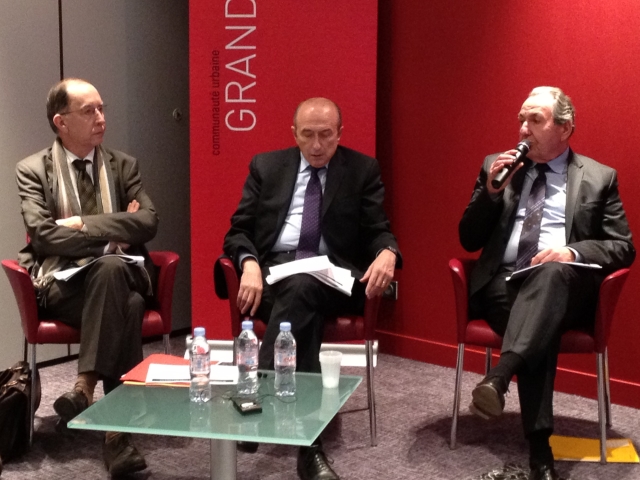Roland Crimier, Gérard Collomb et Pierre Crédoz, au Grand Lyon - Photo Lyonmag.com