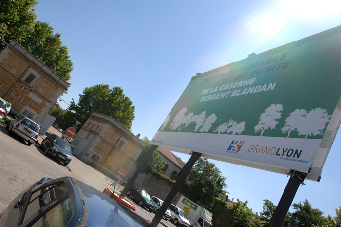 L'entrée de la caserne Sergent Blandan - Photo Grand Lyon