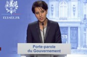 Najat Vallaud Belkacem pour sa première conférence de presse de porte-parole du gouvernement - Capture d'écran TF1