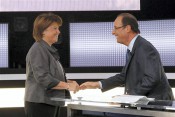Aubry et Hollande sur la plateau de France Télévision mercredi soir pour le débat de l'entre-deux-tour des Primaires socialistes - DR