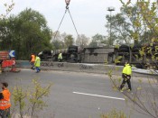 Photo de l'accident sur l'A42 - Photo LyonMag.com