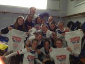Les filles lors de leur sacre en tant que championnes de France - DR Twitter Eugénie Le Sommer