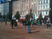 Le match de football place Bellecour samedi après-midi - LyonMag.com
