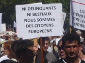 Manifestation de Roms. Photo LyonMag.com