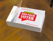 La contremarque délivrée aux votants des Primaires socialistes. Dans le Rhône pour le 1er tour, ils étaient près de 70 000 - LyonMag