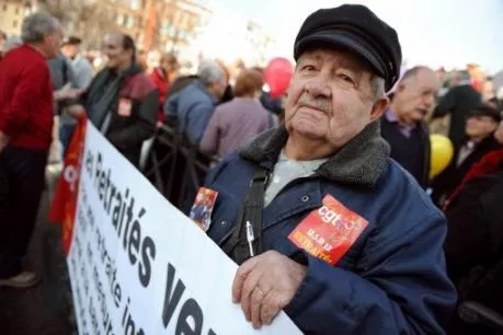 Une manifestation des retraités à Lyon