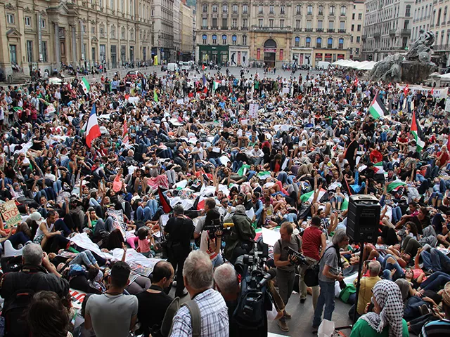 Lyon : plus de 1000 manifestants réunis ce mercredi pour la Palestine