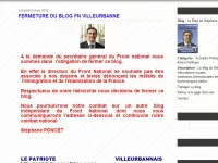 Fermeture du blog du FN de Villeurbanne