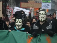 Le traditionnel rassemblement des Anonymous lyonnais samedi après-midi