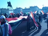 Les Syriens de Lyon ont manifesté place Bellecour