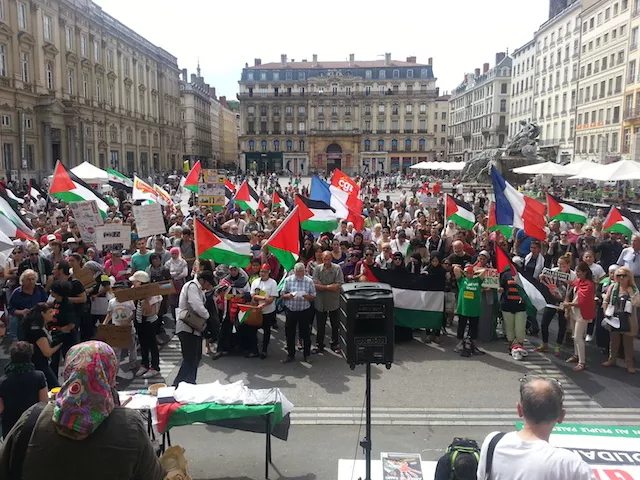 Environ 350 manifestants pour soutenir la Palestine à Lyon