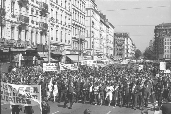 Mai 68 : il y a 50 ans, une manifestation mobilisait pr&egrave;s de 60 000 personnes &agrave; Lyon