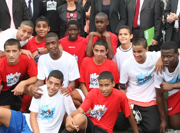 Des enfants de l’association Sport dans la ville de Lyon reçus à l’Elysée