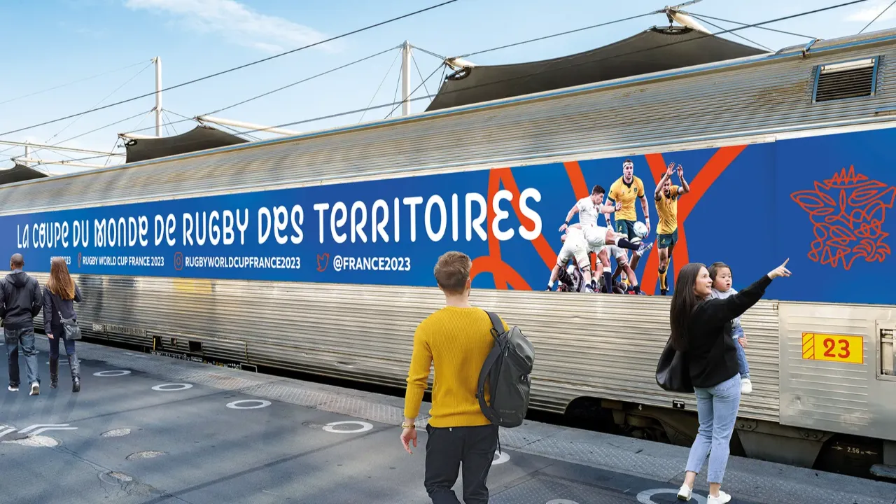 Lyon : Le train "France 2023 Rugby Tour" fait étape ce week-end à la gare de Perrache