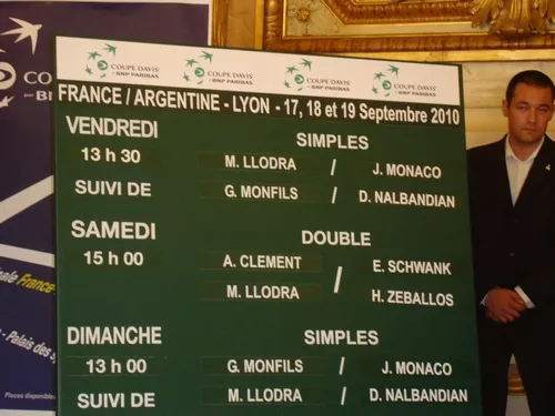 Coupe Davis : Llodra - Monaco pour le 1er simple