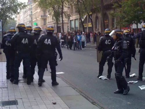 Lyon: dérapages  de la manifestation des lycéens