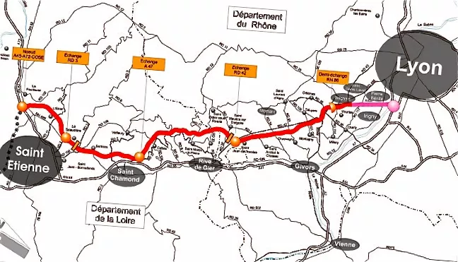 L’appel à concession pour l’A45 entre Lyon et Saint-Etienne officiellement lancé