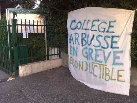 Les profs du collège Barbusse de Vaulx-en-Velin toujours en grève