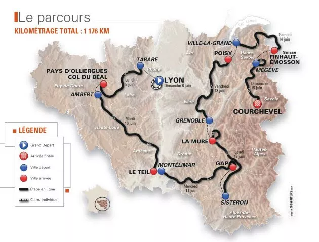 Passage du Critérium du Dauphiné à Lyon : des perturbations attendues sur les routes et le réseau TCL ce dimanche