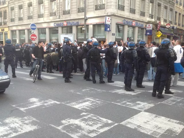 Avant OL / Rejika : 350 supporters croates dans les rues de Lyon, encadrés par les CRS