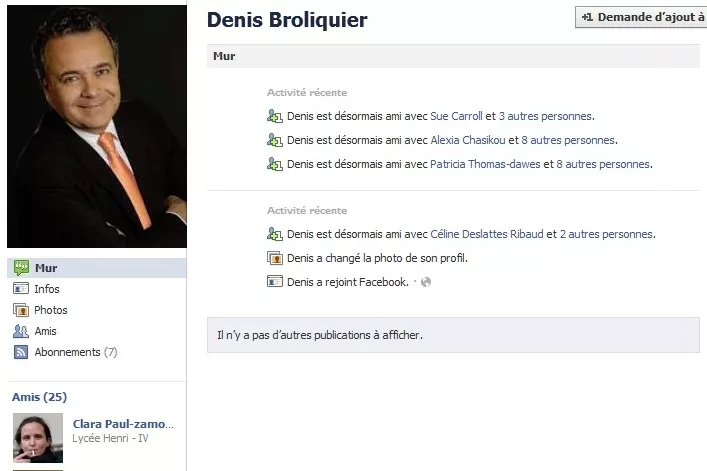 Denis Broliquier victime d’usurpation sur Facebook
