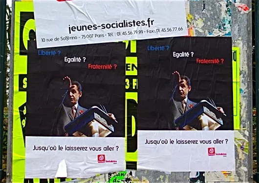 Le MJS de la Vienne édite et placarde une affiche polémique de Sarkozy