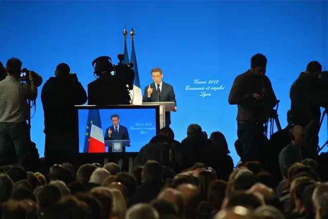 Vœux 2012 : le président-candidat Sarkozy était en campagne jeudi à Lyon