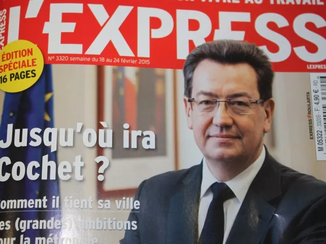 "L'ambitieux Philippe Cochet" en Une de l'Express Lyon ce mercredi