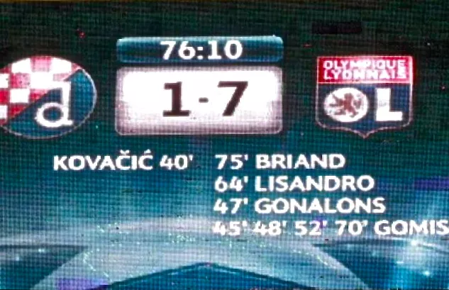 Dinamo Zagreb-OL : le miracle du 7 d&eacute;cembre (vid&eacute;o)