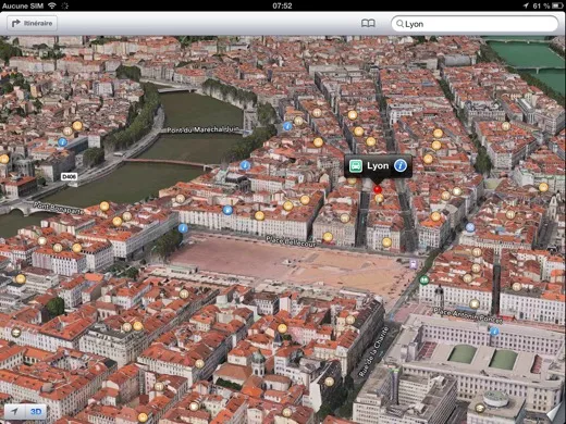Lyon sera modélisé en 3D sur iPad et iPhone