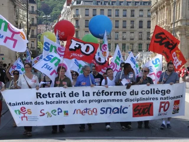 400 profs dans les rues de Lyon pour dénoncer la réforme des collèges