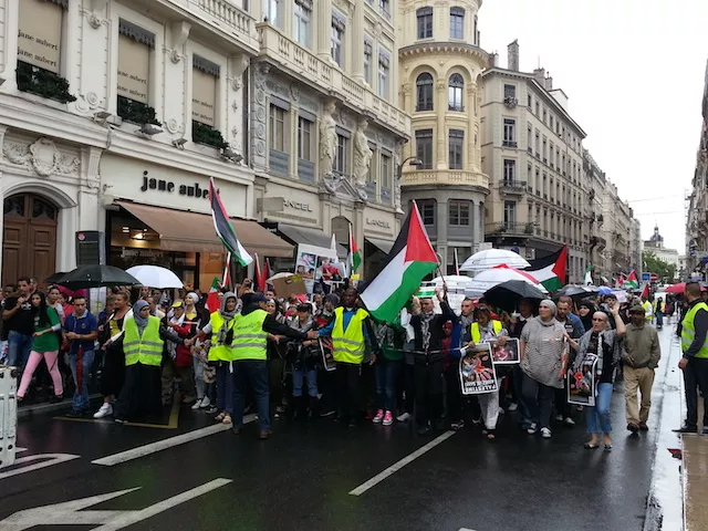 1600 manifestants réunis ce samedi pour la Palestine à Lyon