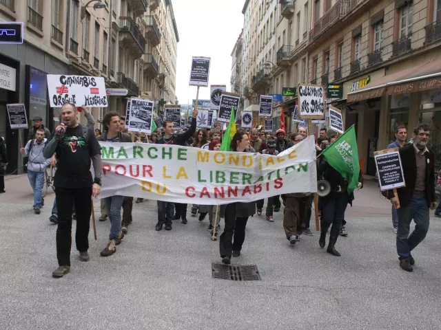 Lyon : près de soixante personnes à la Marche mondiale pour le cannabis