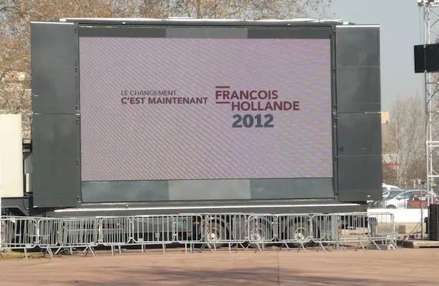 Hollande à Lyon : l’écran géant est installé, les équipes sur le qui-vive