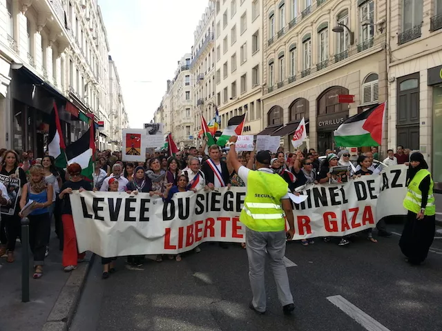 450 manifestants rassemblés pour la Palestine à Lyon