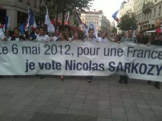Manifestation pro Sarkozy à Lyon
