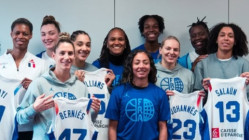 Deux joueuses d'OL Lyonnes &agrave; la rencontre de l&rsquo;&eacute;quipe de France f&eacute;minine de basket &agrave; Lyon