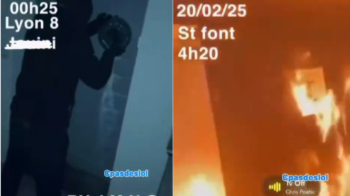 Des hommes cagoul&eacute;s tirent et mettent le feu &agrave; des logements autour de Lyon : des vid&eacute;os terrifiantes