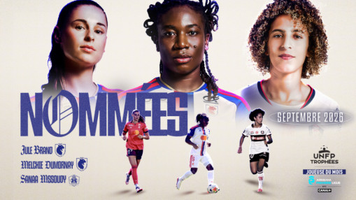 Deux joueuses de l'OL Lyonnes nommées pour un trophée Deux joueuses de l'OL Lyonnes nommées pour un trophée