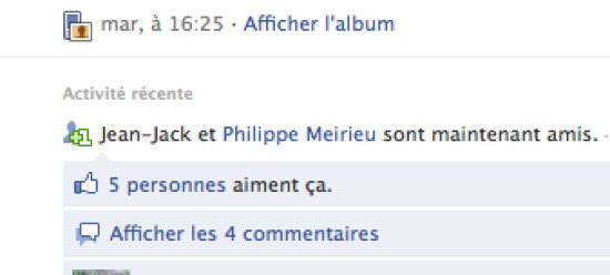 Queyranne et Meirieu, l'union consommée... sur facebook !