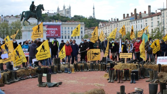 Lyon : 250 agriculteurs dans la rue pour sauver "l'emploi paysan"