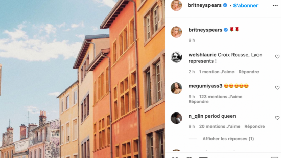L’énigmatique post Instagram de Britney Spears sur Lyon L’énigmatique post Instagram de Britney Spears sur Lyon