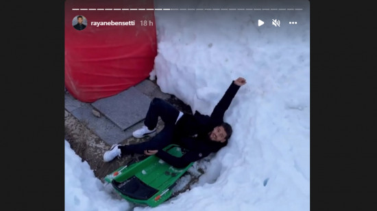 Le Lyonnais Rayane Bensetti se casse un genou… en faisant de la luge