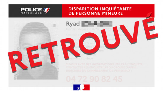 Près de Lyon : le mineur âgé de 14 ans porté disparu a été retrouvé