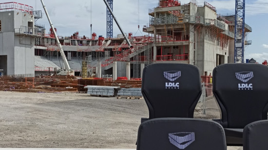 Pose du 1e siège de l'Arena : l'OL et l'ASVEL veulent "faire la plus belle salle d'Europe"
