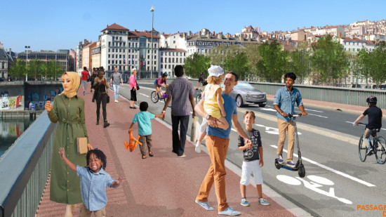 Davantage de place pour les cyclistes et piétons : les travaux du pont Morand vont débuter à Lyon