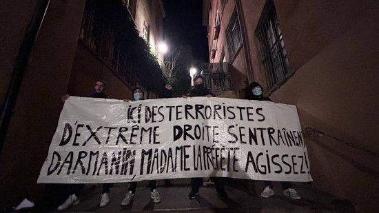 "Ici des terroristes d'extrême-droite s'entraînent" : à Lyon, une action menée pour la dissolution des Remparts