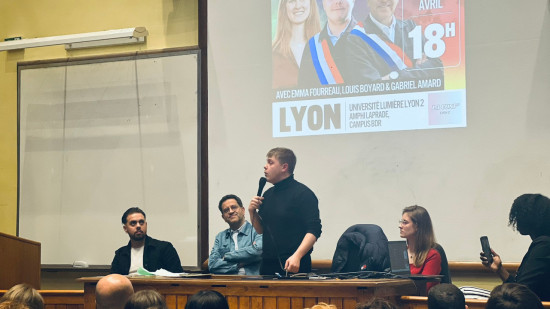 Conflit israélo-palestinien : à l'université Lyon 2, Louis Boyard porte le message de Rima Hassan et Jean-Luc Mélenchon