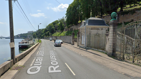 Près de Lyon : le quai Jean-Jacques Rousseau fermé deux semaines suite à un éboulement